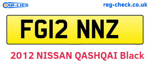 FG12NNZ are the vehicle registration plates.