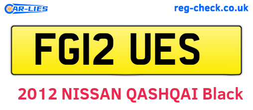 FG12UES are the vehicle registration plates.