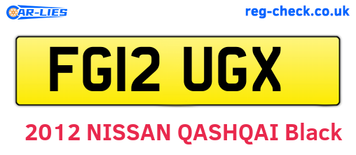 FG12UGX are the vehicle registration plates.