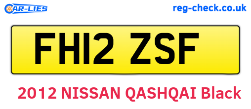FH12ZSF are the vehicle registration plates.