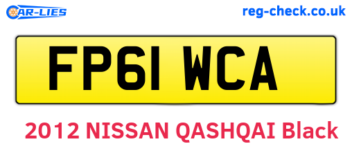 FP61WCA are the vehicle registration plates.