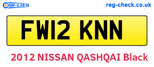 FW12KNN are the vehicle registration plates.