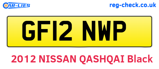 GF12NWP are the vehicle registration plates.