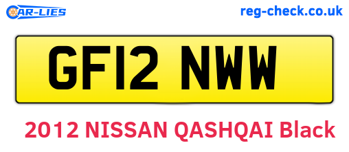 GF12NWW are the vehicle registration plates.