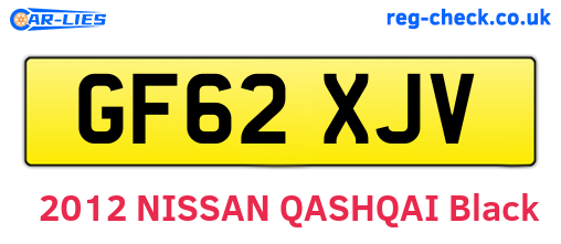 GF62XJV are the vehicle registration plates.