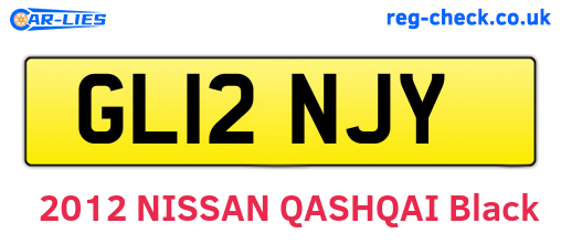 GL12NJY are the vehicle registration plates.