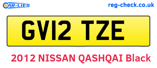 GV12TZE are the vehicle registration plates.