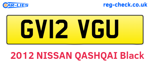 GV12VGU are the vehicle registration plates.