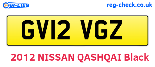 GV12VGZ are the vehicle registration plates.