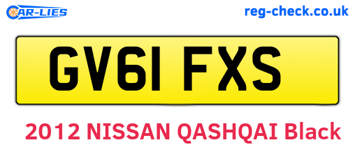 GV61FXS are the vehicle registration plates.