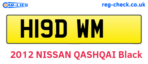H19DWM are the vehicle registration plates.