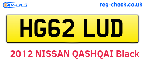 HG62LUD are the vehicle registration plates.