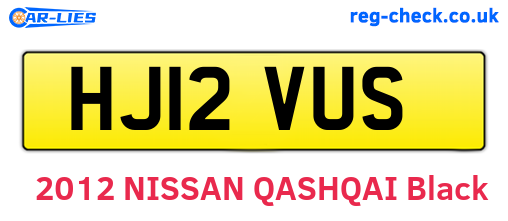 HJ12VUS are the vehicle registration plates.