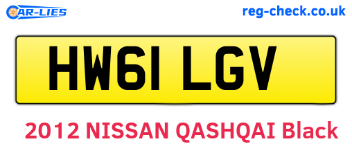 HW61LGV are the vehicle registration plates.