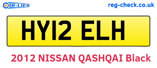 HY12ELH are the vehicle registration plates.