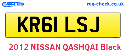 KR61LSJ are the vehicle registration plates.