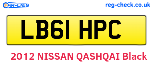 LB61HPC are the vehicle registration plates.