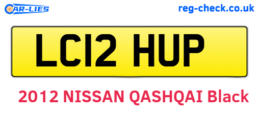 LC12HUP are the vehicle registration plates.