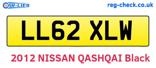 LL62XLW are the vehicle registration plates.