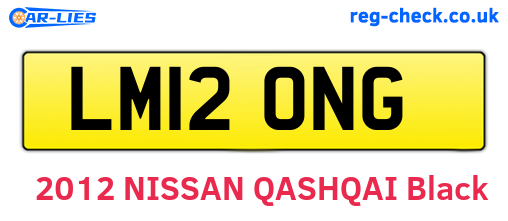 LM12ONG are the vehicle registration plates.