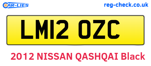 LM12OZC are the vehicle registration plates.