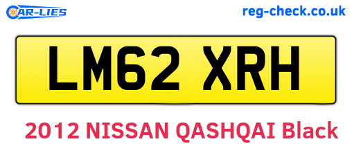 LM62XRH are the vehicle registration plates.