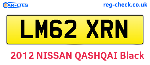 LM62XRN are the vehicle registration plates.