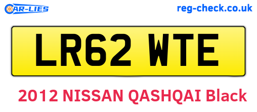 LR62WTE are the vehicle registration plates.