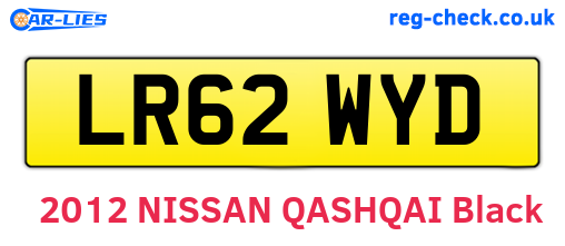LR62WYD are the vehicle registration plates.