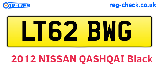LT62BWG are the vehicle registration plates.