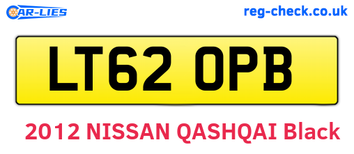 LT62OPB are the vehicle registration plates.