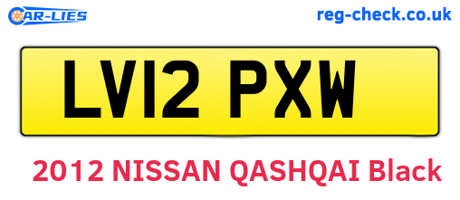 LV12PXW are the vehicle registration plates.