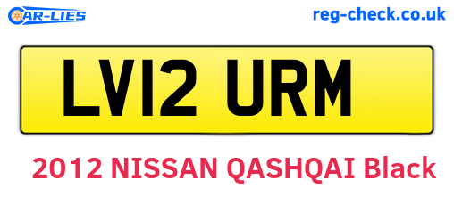 LV12URM are the vehicle registration plates.