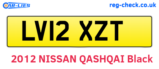LV12XZT are the vehicle registration plates.