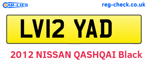 LV12YAD are the vehicle registration plates.