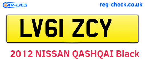 LV61ZCY are the vehicle registration plates.