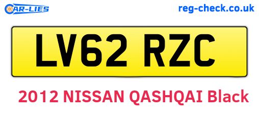 LV62RZC are the vehicle registration plates.
