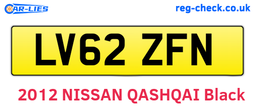 LV62ZFN are the vehicle registration plates.