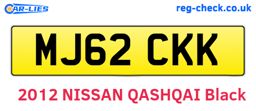 MJ62CKK are the vehicle registration plates.