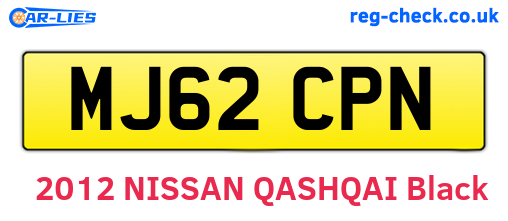 MJ62CPN are the vehicle registration plates.