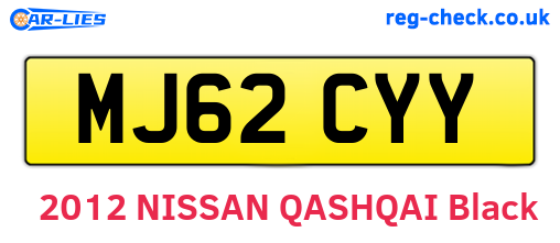 MJ62CYY are the vehicle registration plates.