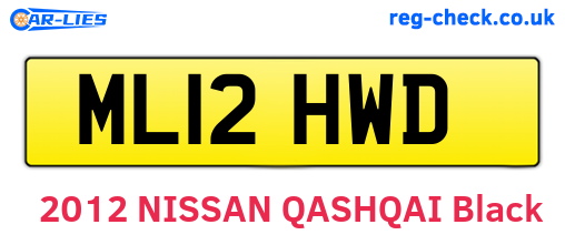 ML12HWD are the vehicle registration plates.