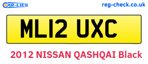 ML12UXC are the vehicle registration plates.