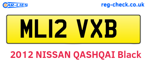 ML12VXB are the vehicle registration plates.