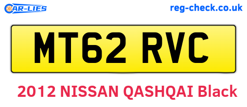 MT62RVC are the vehicle registration plates.