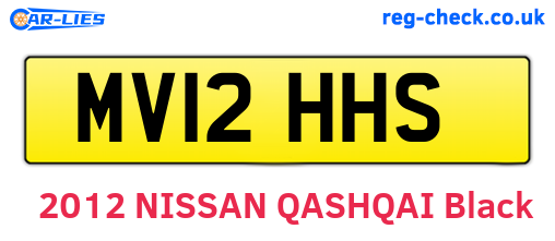 MV12HHS are the vehicle registration plates.
