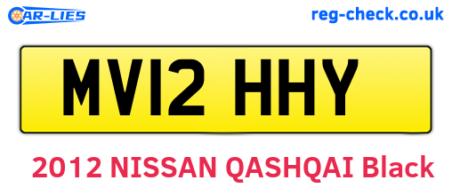MV12HHY are the vehicle registration plates.
