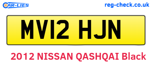 MV12HJN are the vehicle registration plates.