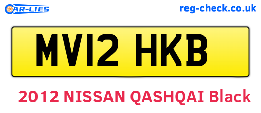 MV12HKB are the vehicle registration plates.