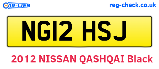 NG12HSJ are the vehicle registration plates.